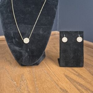 Fossil Necklace and Earrings Set